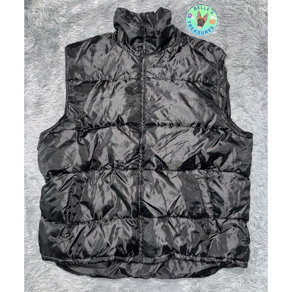 Sportier Size Large 600 Down Collection Vest Pockets Full Zippered Black